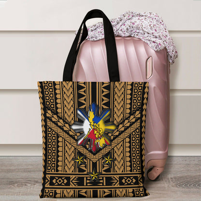Philippines Filipino Sun And Stars Tribal Tattoo Patterns Style Tote Bags