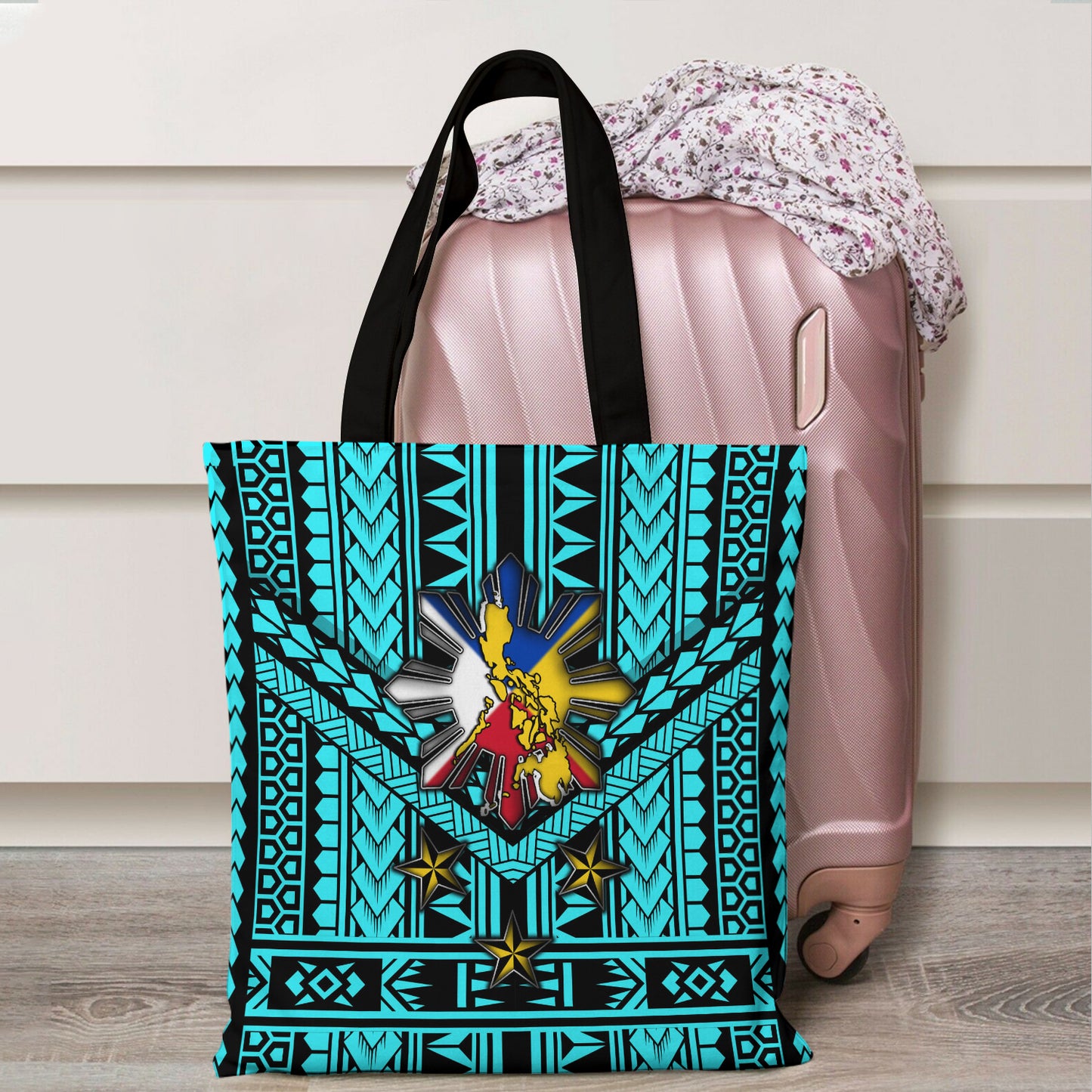 Philippines Filipino Sun And Stars Tribal Tattoo Patterns Style Tote Bags