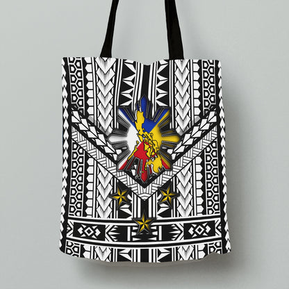 Philippines Filipino Sun And Stars Tribal Tattoo Patterns Style Tote Bags