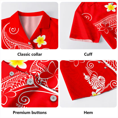 New Caledonia Hawaiian Shirt Polynesia Floral Tribal Ver.1