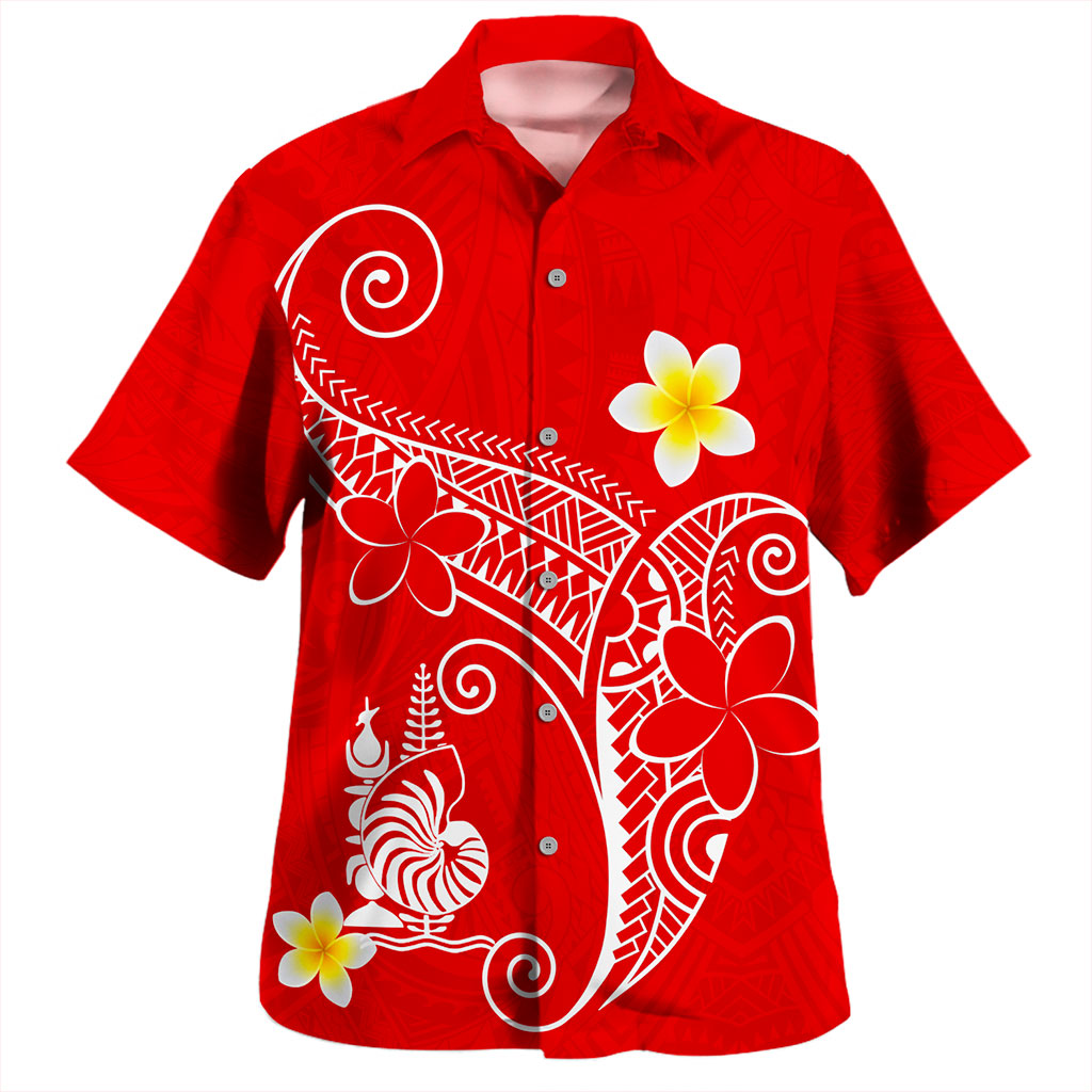 New Caledonia Hawaiian Shirt Polynesia Floral Tribal Ver.1