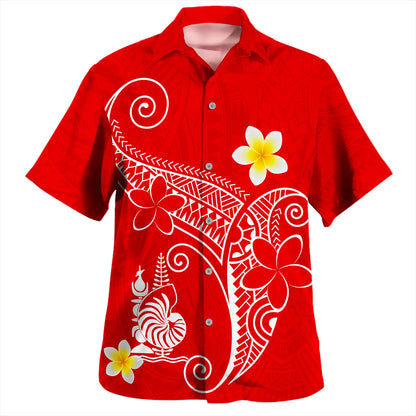 New Caledonia Hawaiian Shirt Polynesia Floral Tribal Ver.1