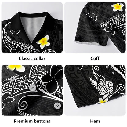 New Caledonia Hawaiian Shirt Polynesia Floral Tribal