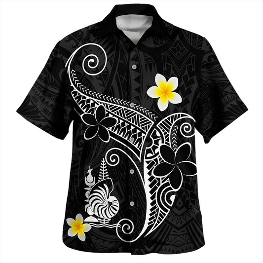 New Caledonia Hawaiian Shirt Polynesia Floral Tribal