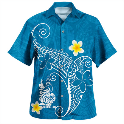 New Caledonia Hawaiian Shirt Polynesia Floral Tribal