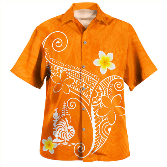 New Caledonia Hawaiian Shirt Polynesia Floral Tribal Ver.1