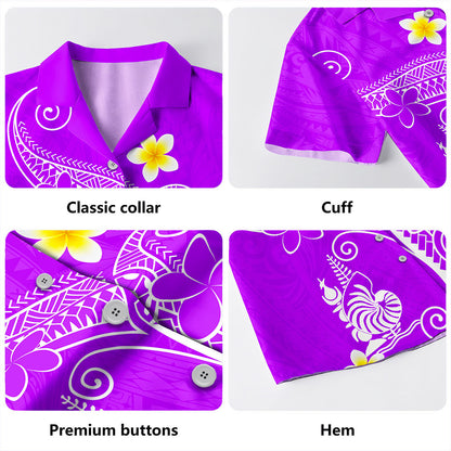 New Caledonia Hawaiian Shirt Polynesia Floral Tribal Ver.1