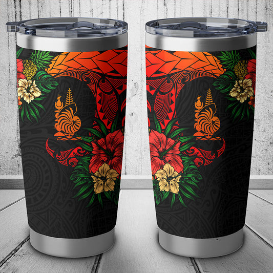New Caledonia Tumbler Polynesian Tropical Coat Of Arms