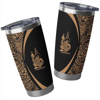 New Caledonia Tumbler Lauhala Circle Style Gold