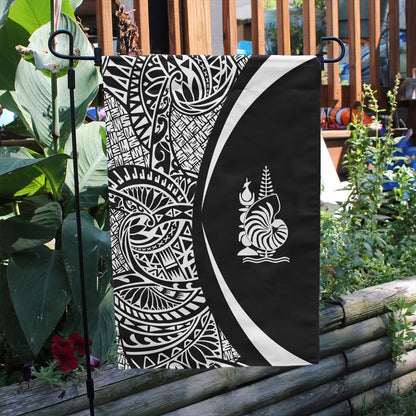 New Caledonia Garden Flag Lauhala Circle White