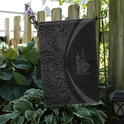 New Caledonia Garden Flag Lauhala Circle Grey