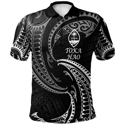 Guam Polynesian Custom Personalised Polo Shirt - Toka Hao Tribal Wave