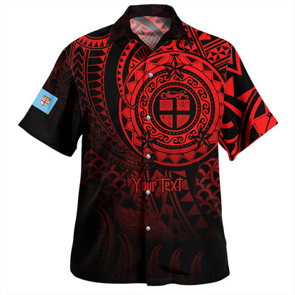Fiji Hawaiian Shirt Pearl Of The Pacific Red Polynesian Tattau