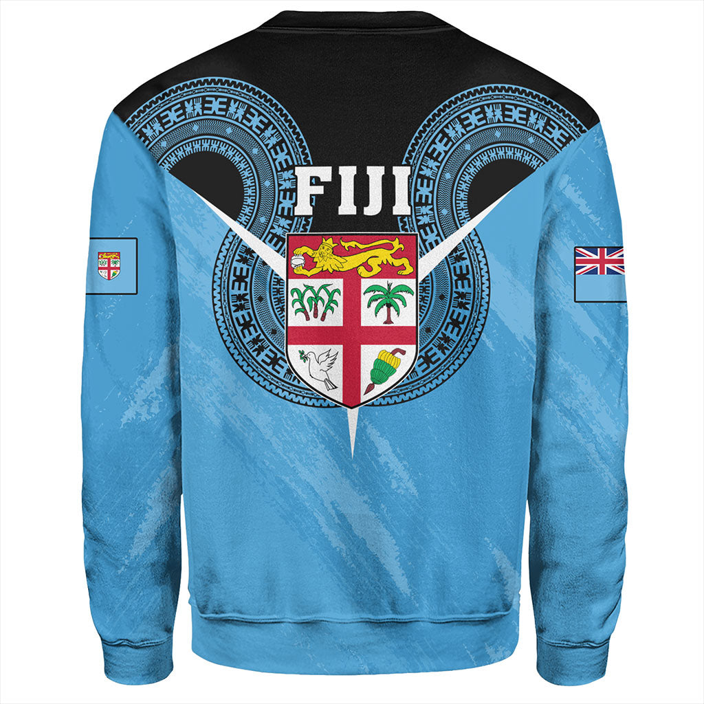 Fiji Sweatshirt Melanesia Masi Pattern Grunge Style