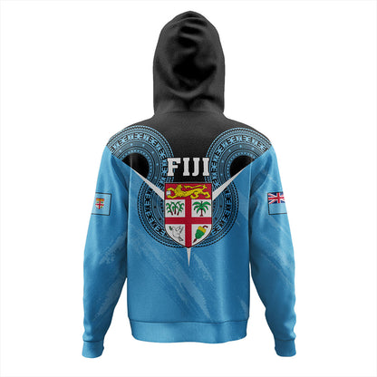 Fiji Hoodie Melanesia Masi Pattern Grunge Style