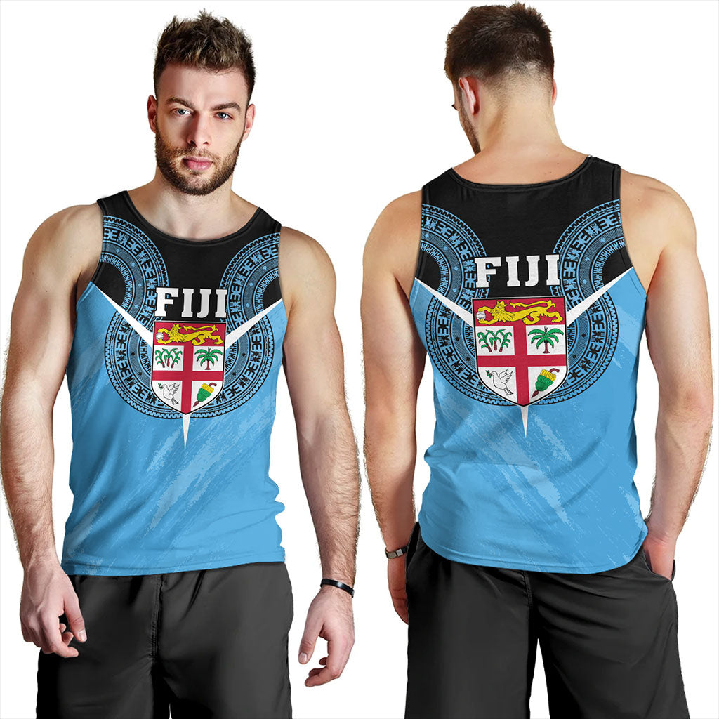 Fiji Tank Top Melanesia Masi Pattern Grunge Style