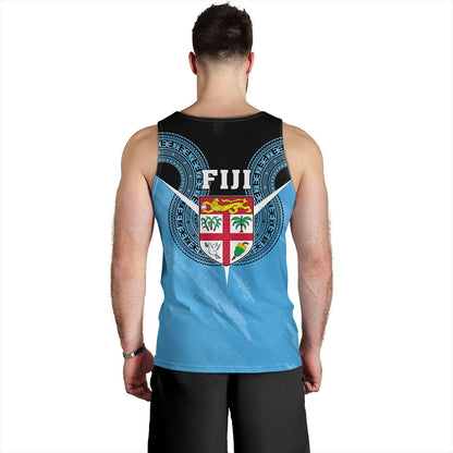 Fiji Tank Top Melanesia Masi Pattern Grunge Style