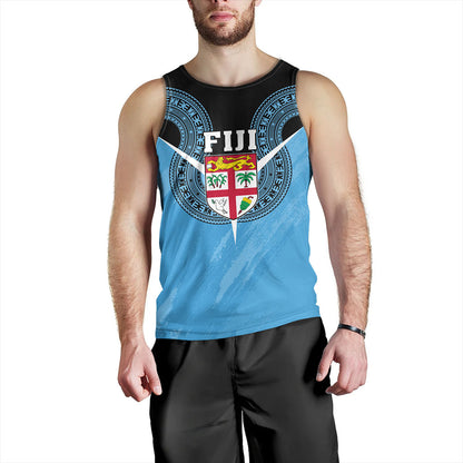Fiji Tank Top Melanesia Masi Pattern Grunge Style
