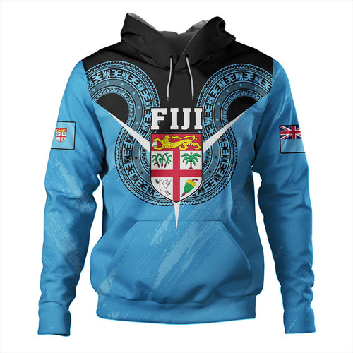 Fiji Hoodie Melanesia Masi Pattern Grunge Style