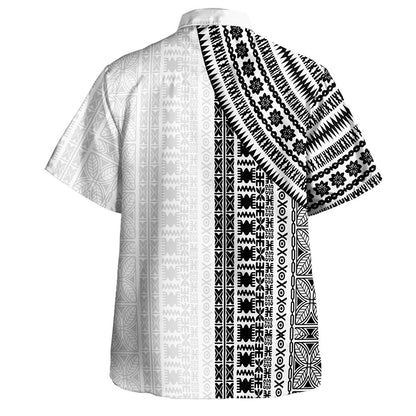 Fiji Hawaiian Shirt Rugby Tribal Half Style