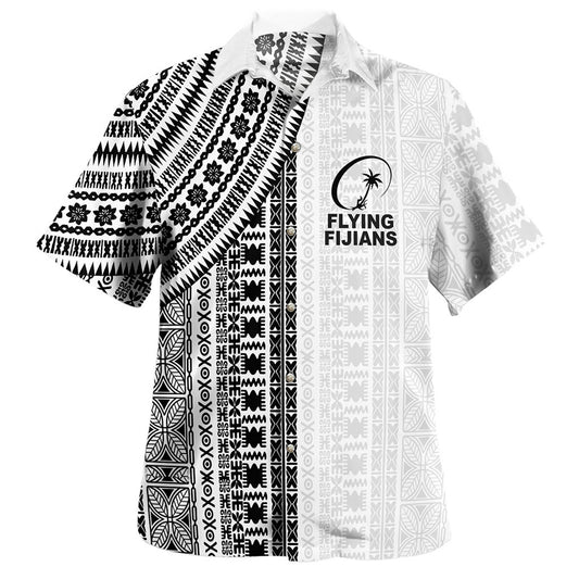 Fiji Hawaiian Shirt Rugby Tribal Half Style