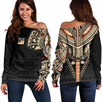Fiji Off Shoulder Sweatshirt Tattoo Bula In My Heart