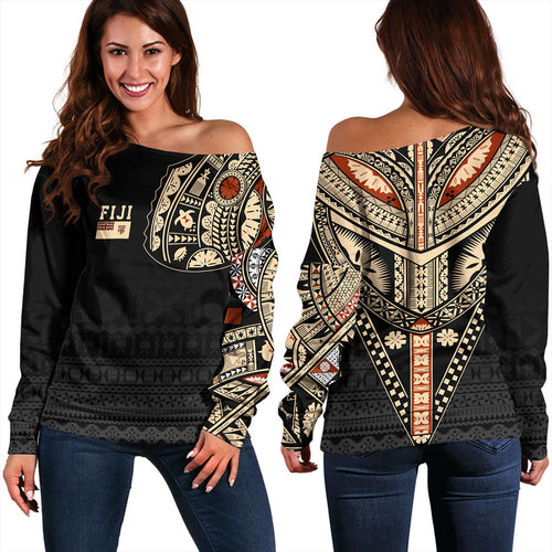 Fiji Off Shoulder Sweatshirt Tattoo Bula In My Heart