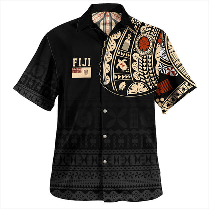Fiji Hawaiian Shirt Bula Fiji Masi Motif Brown Color Design