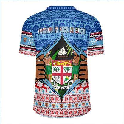 Fiji Rugby Jersey Merry Christmas Born Fijian Masi Knitted Ugly Christmas Pattern