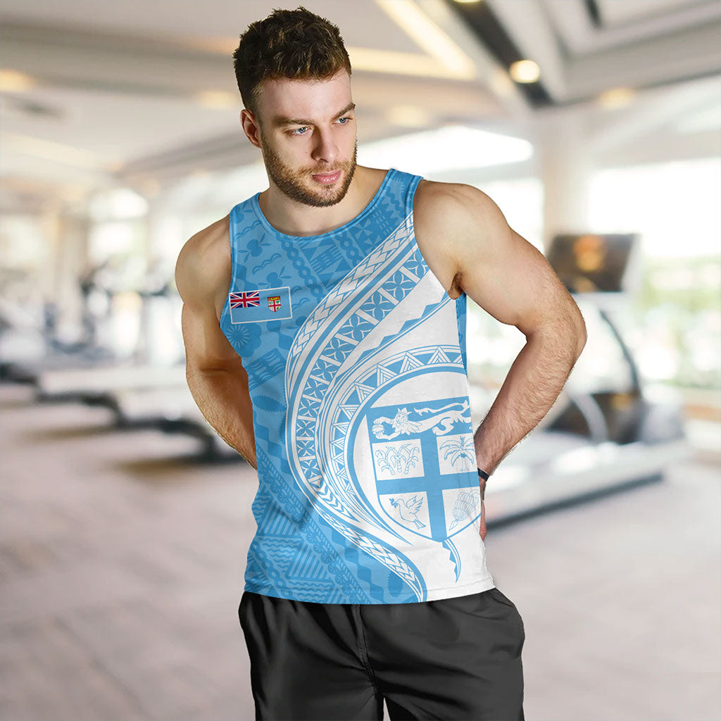 Fiji Tank Top Fijian Bula Half Pattern