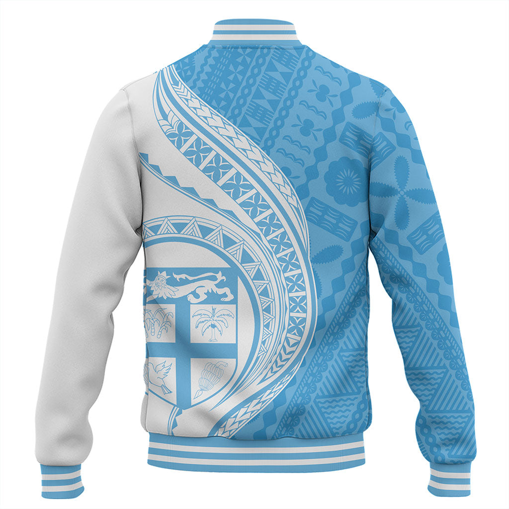 Fiji Baseball Jacket Fijian Bula Half Pattern