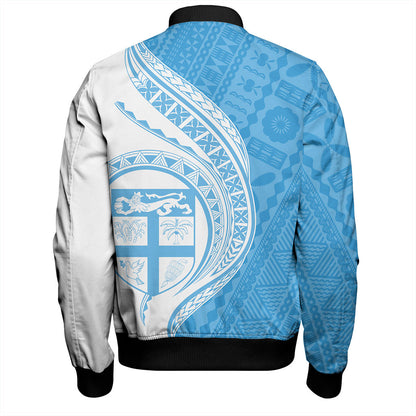 Fiji Bomber Jacket Fijian Bula Half Pattern