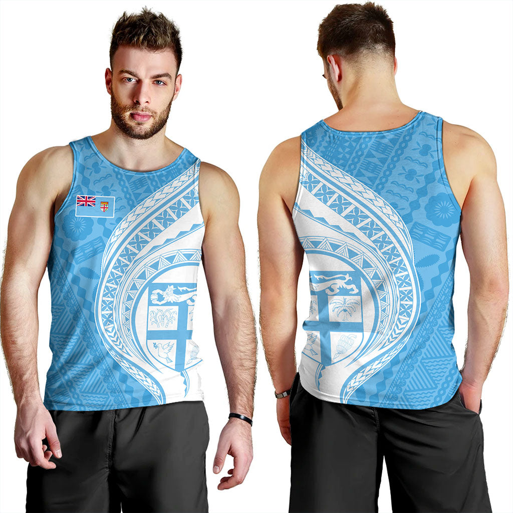 Fiji Tank Top Fijian Bula Half Pattern