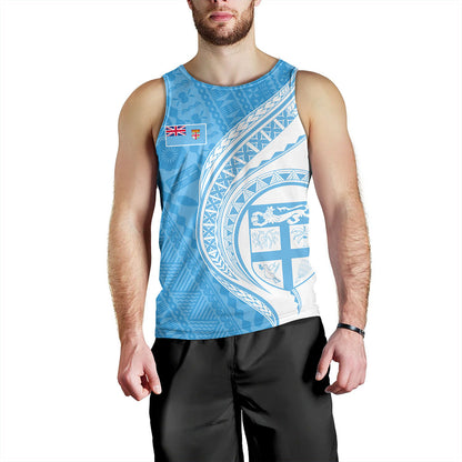 Fiji Tank Top Fijian Bula Half Pattern