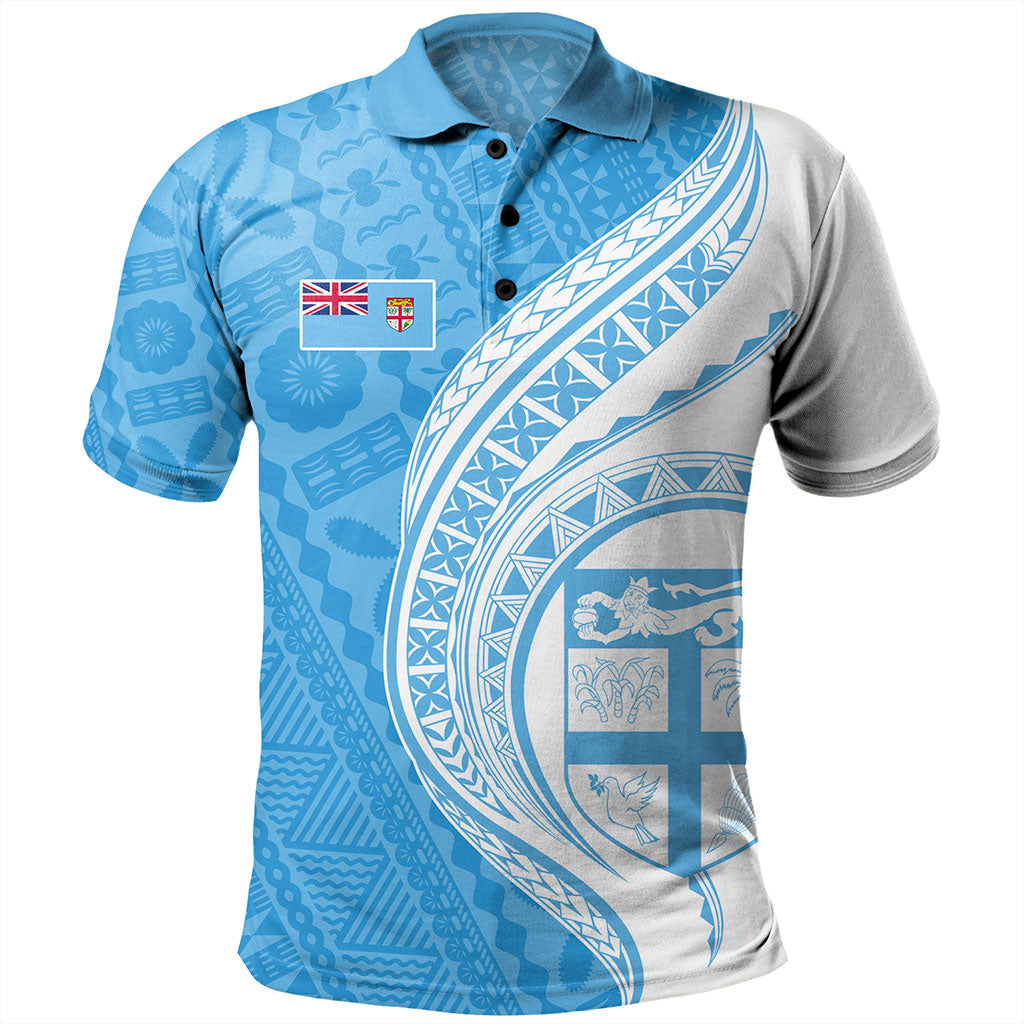 Fiji Polo Shirt Fijian Bula Half Pattern