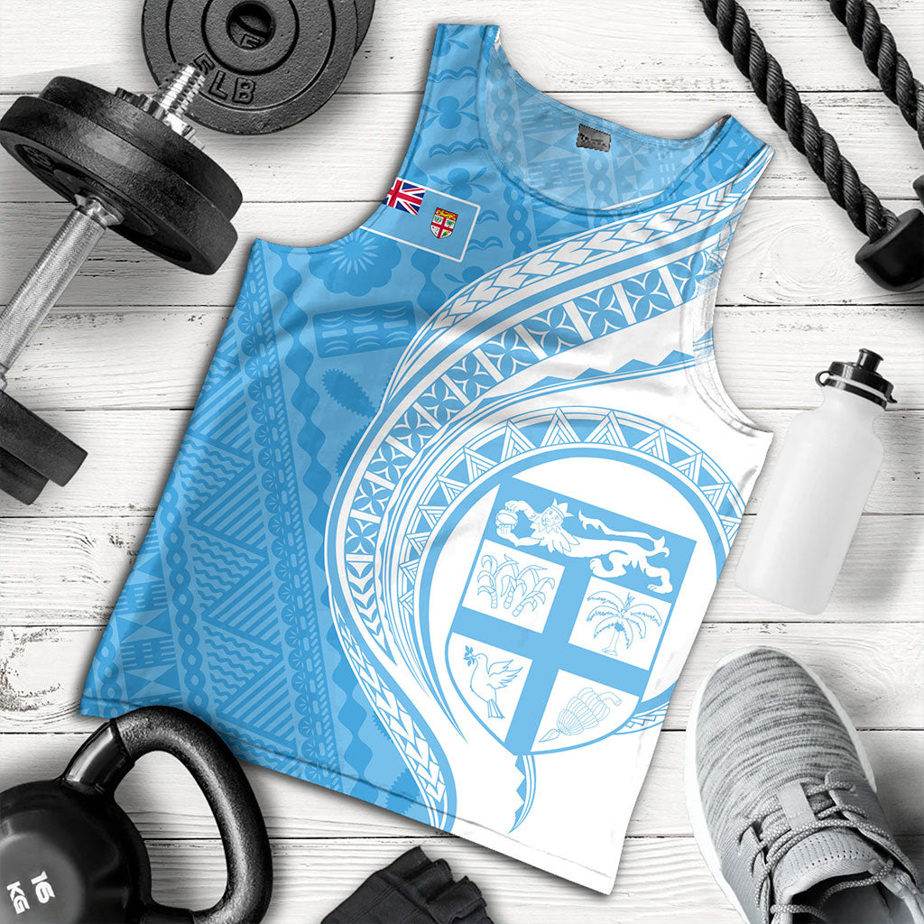 Fiji Tank Top Fijian Bula Half Pattern