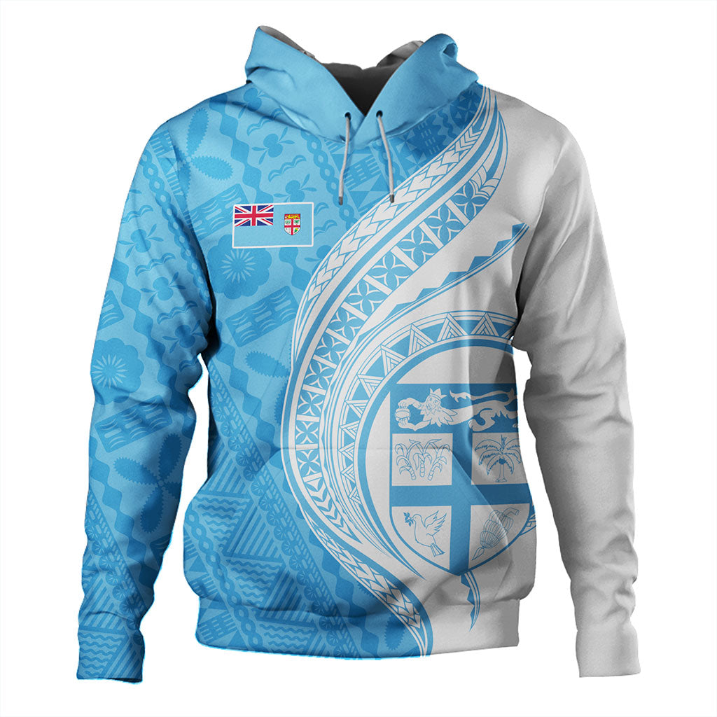 Fiji Hoodie Fijian Bula Half Pattern