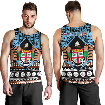 Fiji Tank Top Born Fijian Masi Traditional Pattern Pacific Tribal Art