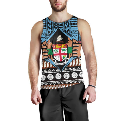 Fiji Tank Top Born Fijian Masi Traditional Pattern Pacific Tribal Art