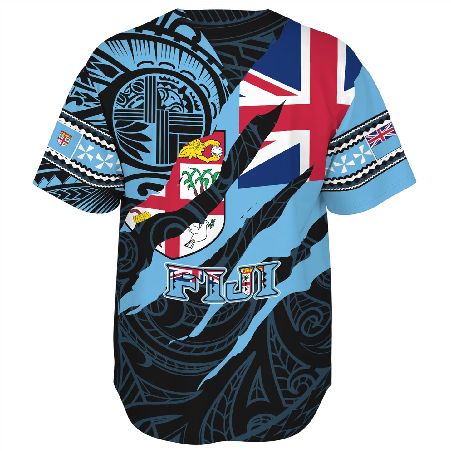 Fiji Baseball Shirt Custom Fiji In My Heart Polynesian Style