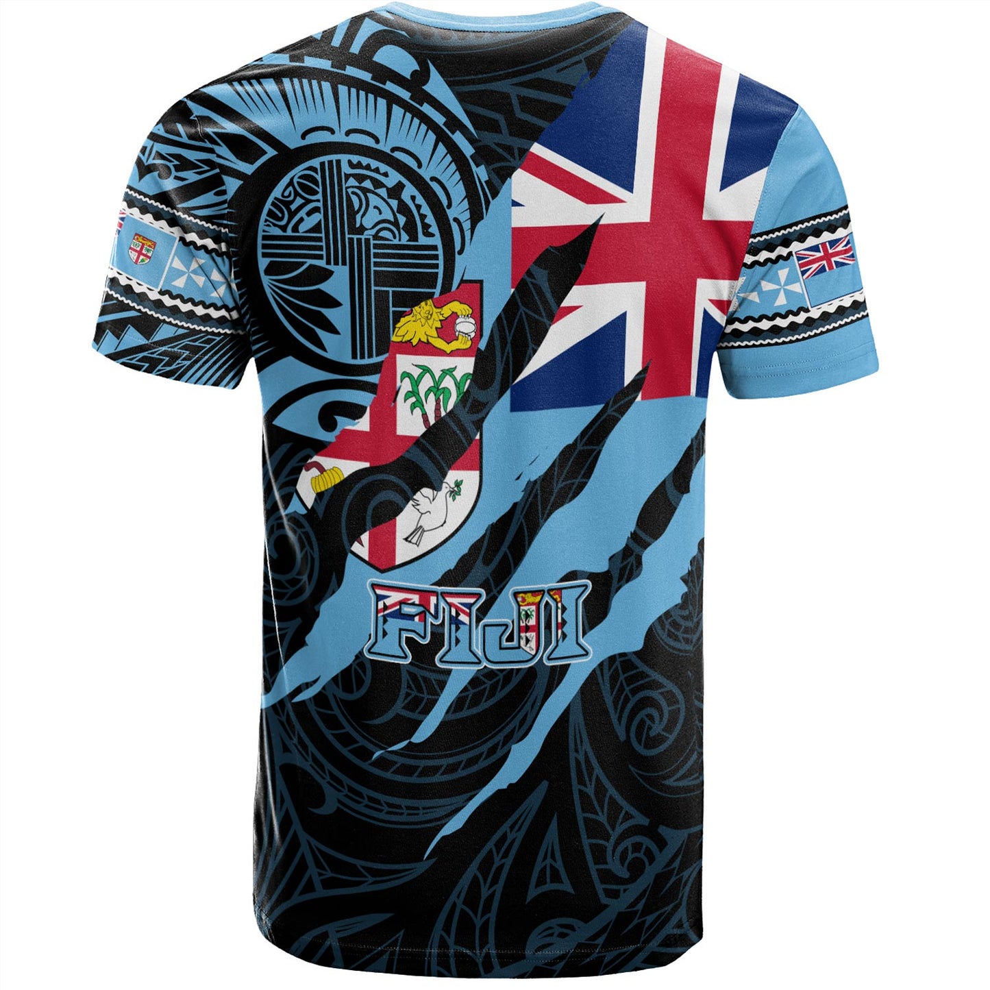 Fiji T-Shirt Custom Fiji In My Heart Polynesian Style