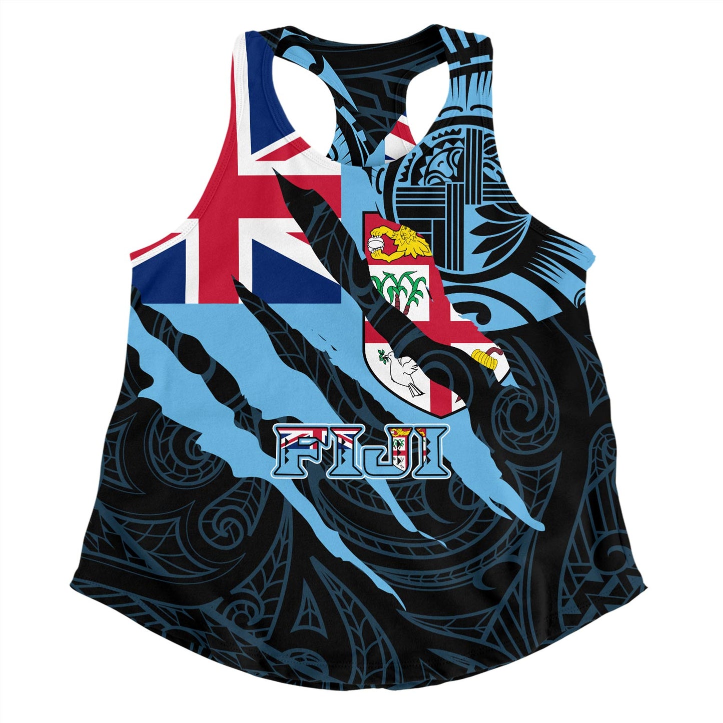 Fiji Women Tank Custom Fiji In My Heart Polynesian Style