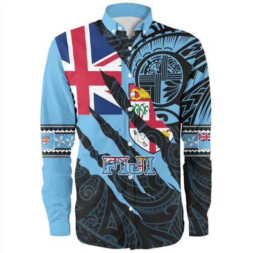 Fiji Long Sleeve Shirt Custom Fiji In My Heart Polynesian Style