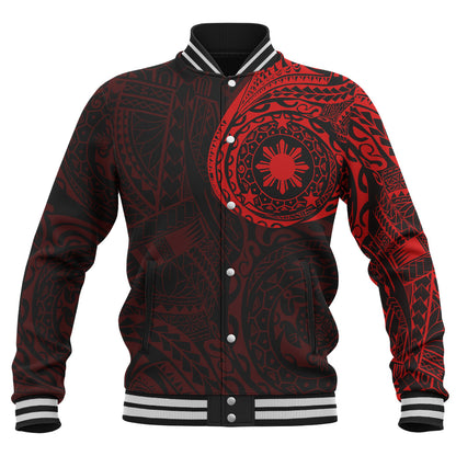 Philippines Filipinos Polynesian Tattoo Style Baseball Jacket