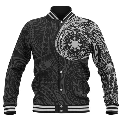 Philippines Filipinos Polynesian Tattoo Style Baseball Jacket