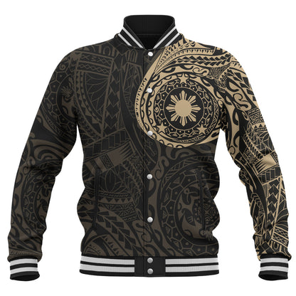 Philippines Filipinos Polynesian Tattoo Style Baseball Jacket