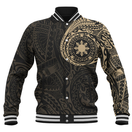 Philippines Filipinos Polynesian Tattoo Style Baseball Jacket