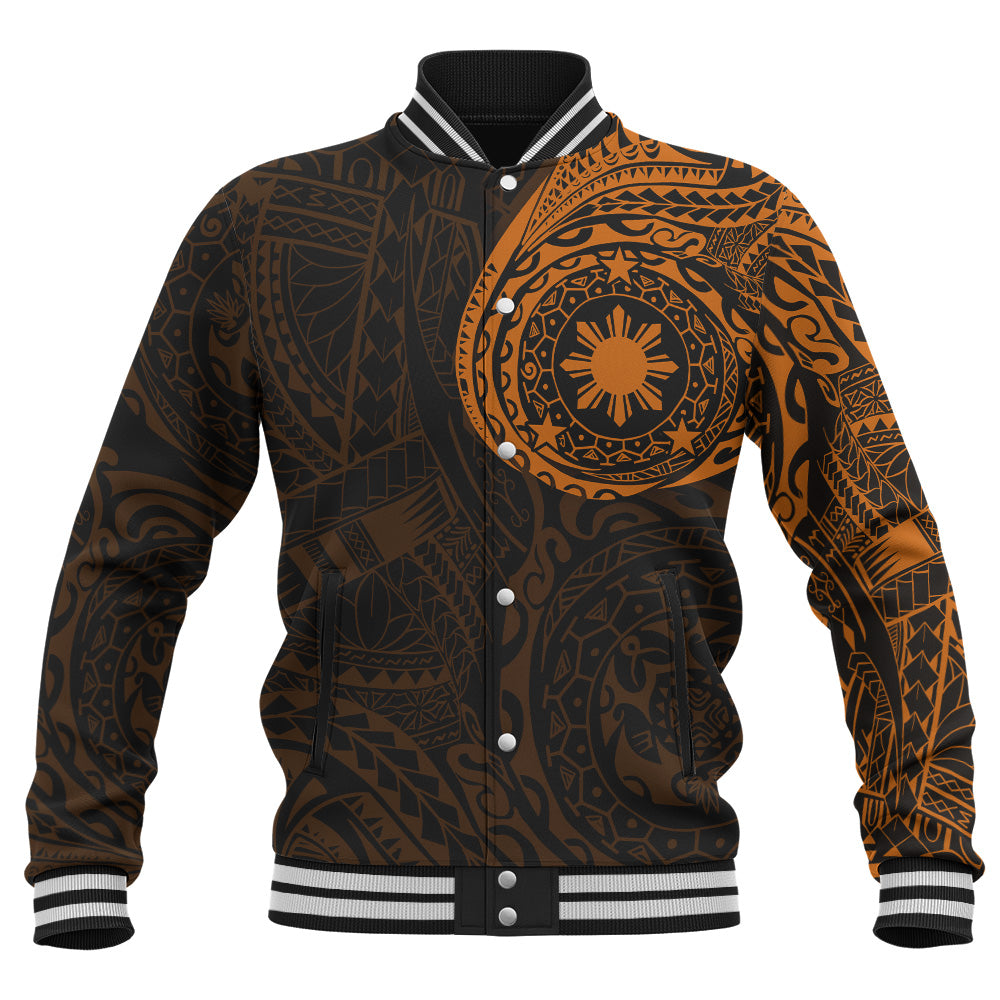 Philippines Filipinos Polynesian Tattoo Style Baseball Jacket