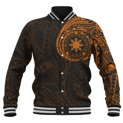 Philippines Filipinos Polynesian Tattoo Style Baseball Jacket