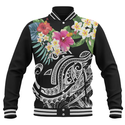 Polynesian Baseball Jacket Summer Plumeria